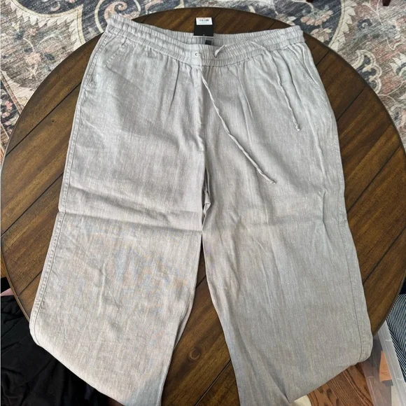 Jones New York 52% linen 40% cotton wide leg dress pants/capris - Picture 1 of 3